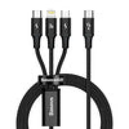 Baseus Rapid Series 3-in-1 cable USB-C For M + L + T 20W 1.5m Black - Combo Cables<<<USB cables<<<GSM