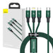 Baseus Rapid Series 3-in-1 cable USB-C For M + L + T 20W 1.5m (Green) Combo Cables<<<USB cables<<<GSM