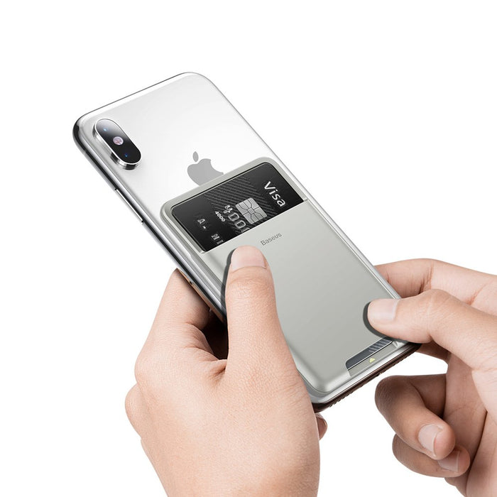 Baseus self-adhesive card case for phone documents gray (ACKD-B0G) - Cell phone cases