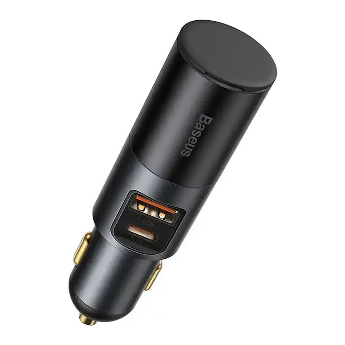 Baseus Share Together Fast Charge Car Charger with Cigarette Lighter Expansion Port 2x USB 120W (Gray) - Car