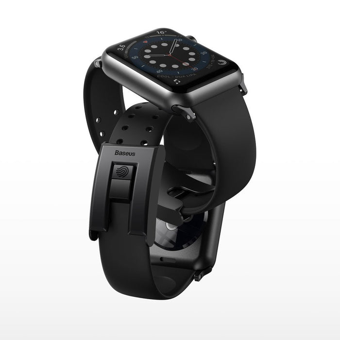 Baseus Slip-Thru strap band bracelet for Apple Watch 3/4/5/6/SE 38mm/40mm black (LBWSE-01) - Cell phone cases