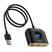 Baseus Square Round USB Adapter HUB USB 3.0 to 1x USB 3.0 + 3x USB 2.0.1m (Black) - Hubs<<<IT