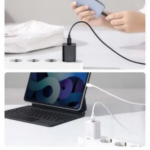 Baseus Super Si Quick Charger 1C 20W with USB-C cable for Lightning 1m (white) - Travel