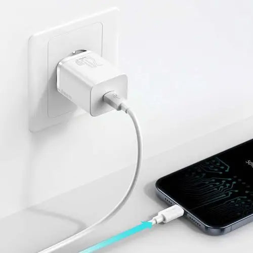 Baseus Super Si Quick Charger 1C 20W with USB-C cable for Lightning 1m (white) - Travel