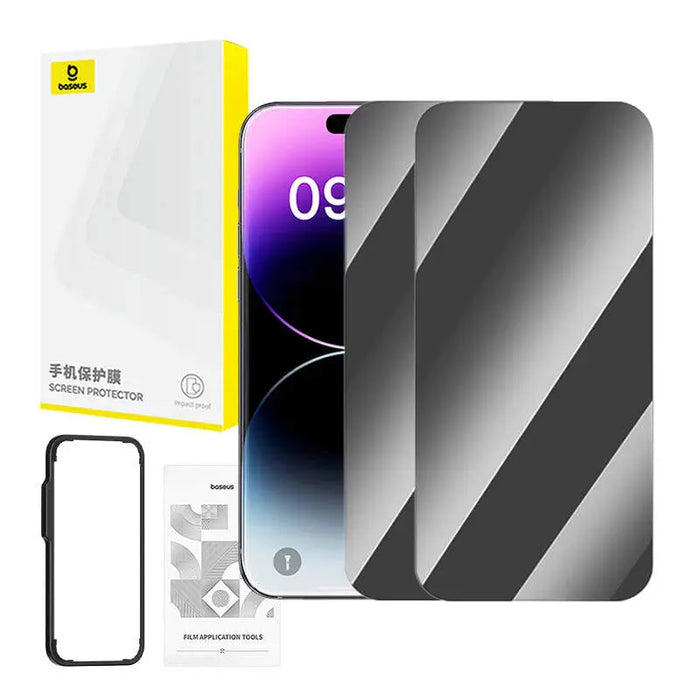 Baseus Superior iPhone 14 Pro Max privacy tempered glass - For smartphones<<<Tempered glass and screen protectors<<<GSM
