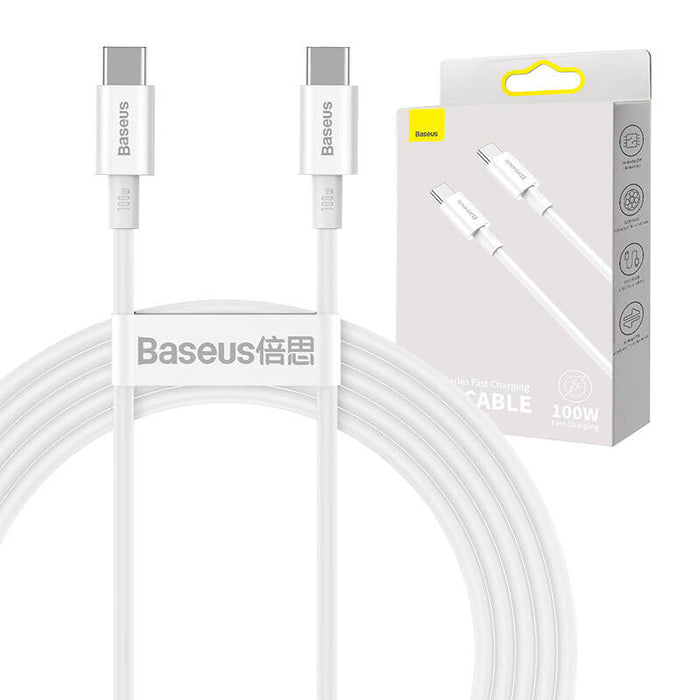 Baseus Superior Series Cable USB-C to USB-C 100W 2m (white) - USB-C to USB-C<<<USB cables<<<GSM
