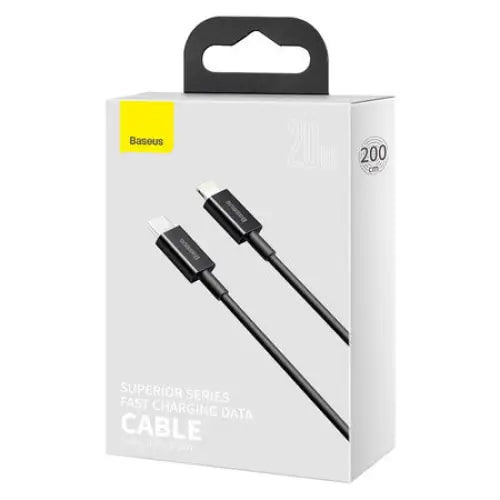 Baseus Superior Series Cable USB-C to iP 20W PD 2m (black) - USB-C to Lightning<<<USB cables<<<GSM