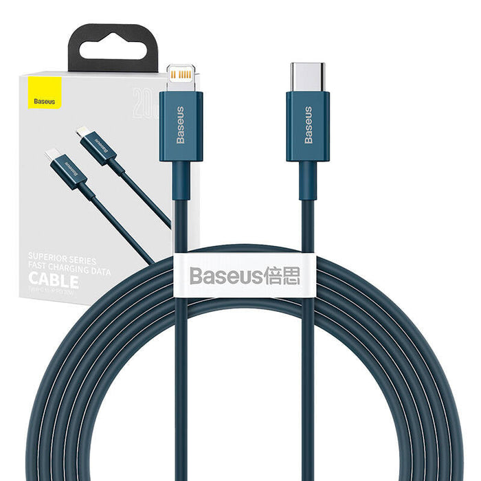 Baseus Superior Series Cable USB-C to iP 20W PD 2m (blue) - USB-C to Lightning<<<USB cables<<<GSM