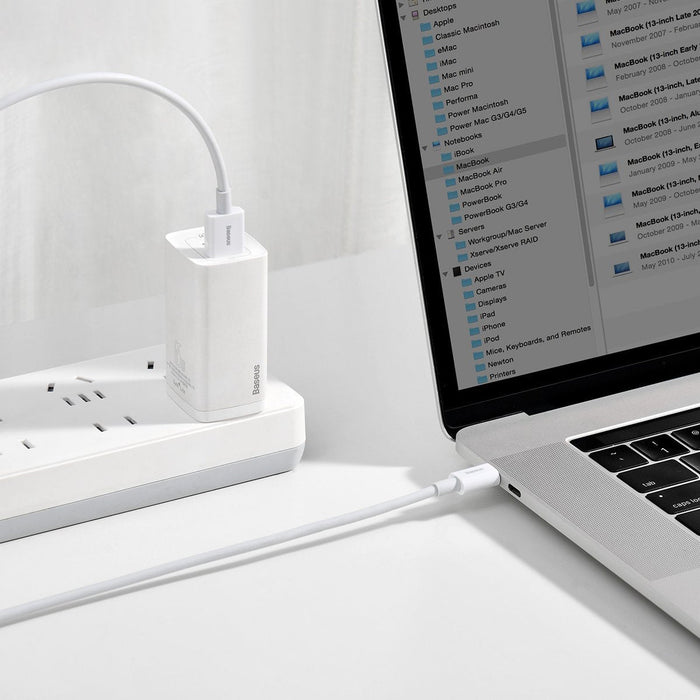 Baseus Superior Series Cable USB to USB-C 66W 1m (white) - USB to USB-C<<<USB cables<<<GSM