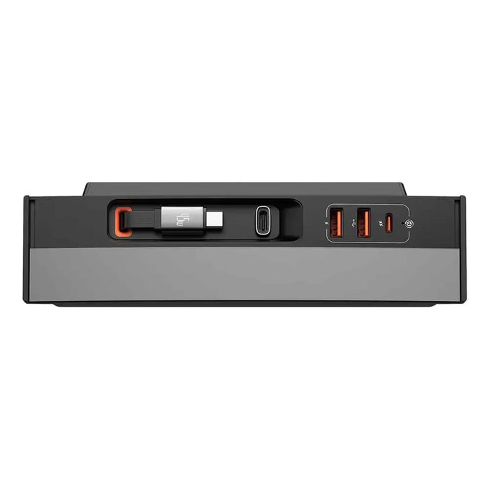 Baseus T-Space Series USB HUB for Tesla Model 3 / Y with Built-in 45W USB C Cable - Black - USB hubs<<<HurtelXML