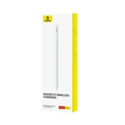 Baseus Tablet Tool Pen Smooth Writing 2 Wireless Charging with LED Indicator + Active Replaceable Tip for iPad White