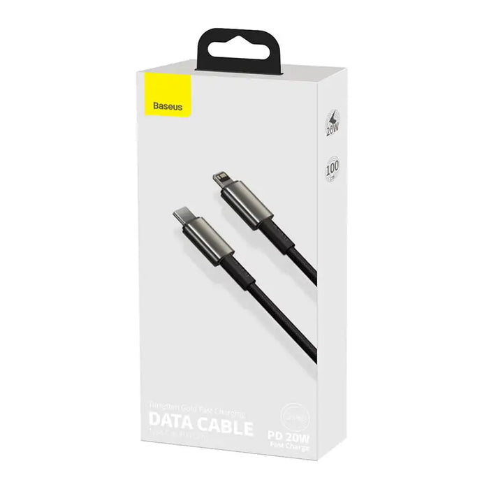 Baseus Tungsten Gold Cable Type-C to iP PD 20W 1m (black) - USB-C to Lightning<<<USB cables<<<GSM
