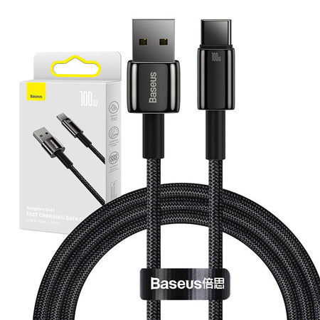 Baseus Tungsten Gold Cable USB to USB-C 100W 1m (black) - USB cables<<<Cables<<<IT Accessories<<<InnproXML&&&Cell phone