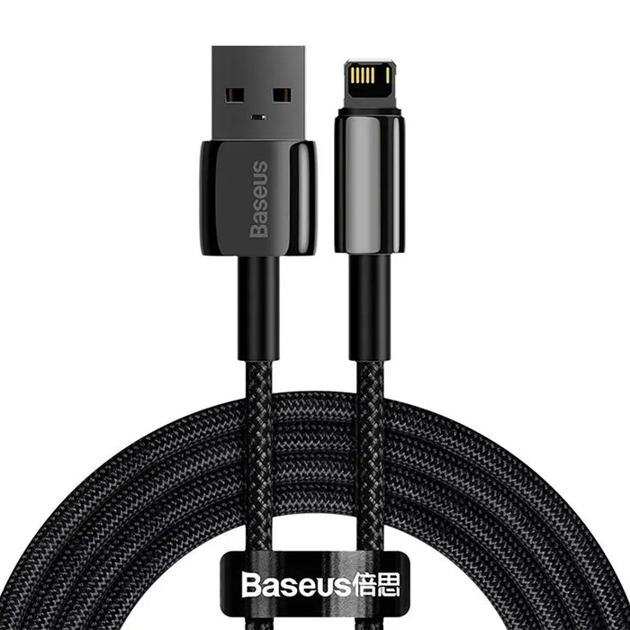 Baseus Tungsten Gold Cable USB to iP 2.4A 2m (black) - USB to Lightning<<<USB cables<<<GSM