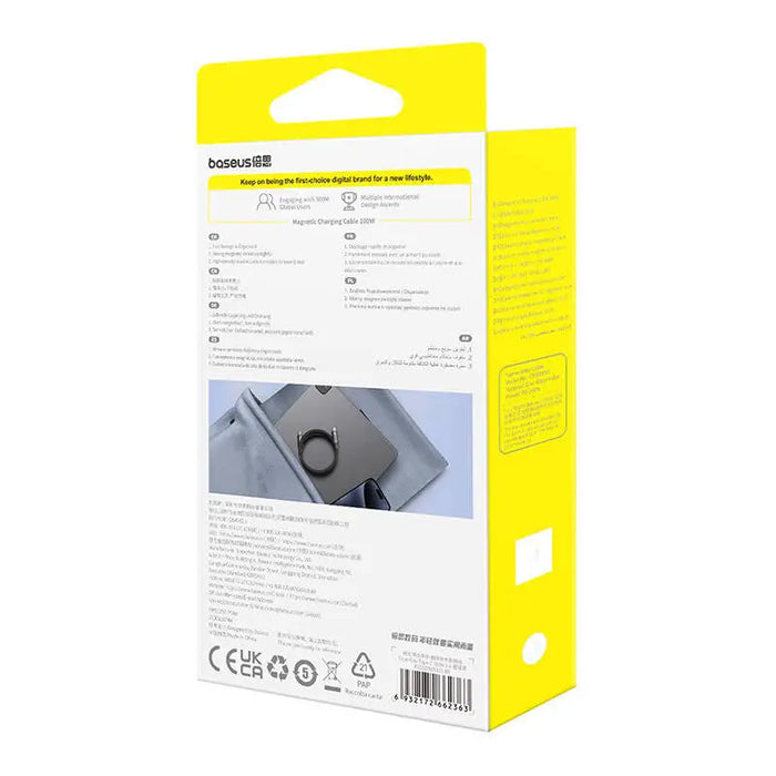 Baseus Tungsten Gold Charging Cable USB-C to USB-C 100W 1m (black) - USB-C to USB-C<<<USB cables<<<GSM