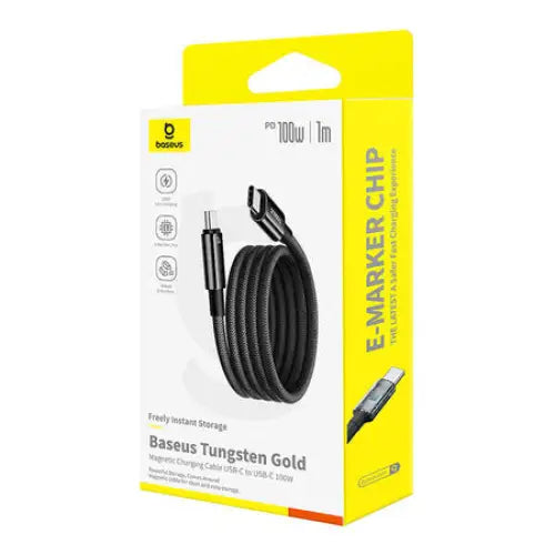Baseus Tungsten Gold Charging Cable USB-C to USB-C 100W 1m (black) - USB-C to USB-C<<<USB cables<<<GSM