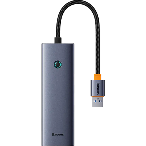 Baseus UltraJoy 4in1 USB-A Hub 3 x USB-A 3.0 + RJ45 - Gray - USB hubs<<<HurtelXML