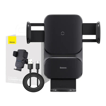 Baseus Wisdom Wireless Charging Air vent Electric Car Phone Holder (black) - Phone holders<<<Car