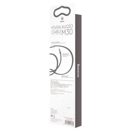 Baseus Yiven Audio Cable mini jack 3,5mm AUX 1m (Black + Silver) - Other<<<Accessories<<<Основна<<<DunaXML&&&Audio