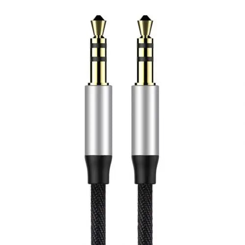 Baseus Yiven Audio Cable mini jack 3,5mm AUX 1m (Black + Silver) - Other<<<Accessories<<<Основна<<<DunaXML&&&Audio