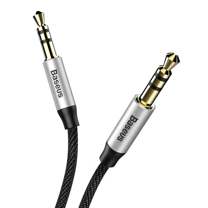 Baseus Yiven M30 stereo audio cable AUX 3.5 mm male mini jack 1.5 m silver-black (CAM30-CS1) - Audio cables<<<HurtelXML