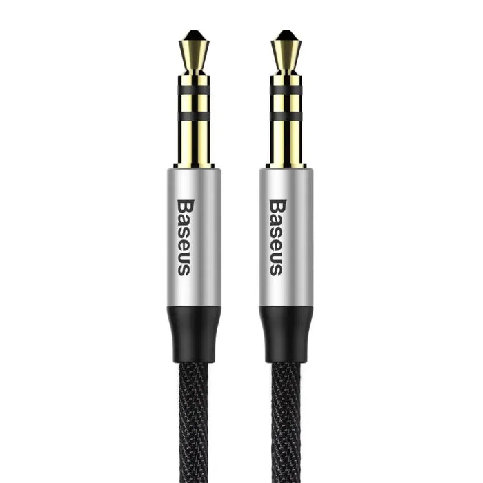 Baseus Yiven M30 stereo audio cable AUX 3.5 mm male mini jack 1.5 m silver-black (CAM30-CS1) - Audio cables<<<HurtelXML