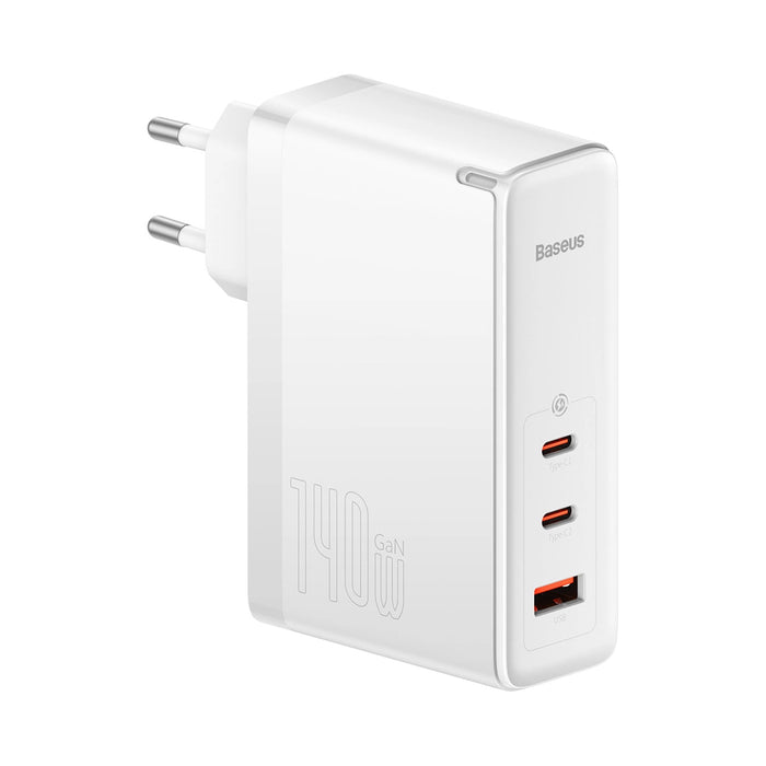 Baseus GaN5 Pro fast charger 2xUSB-C+USB 140W EU white (CCGP100202)