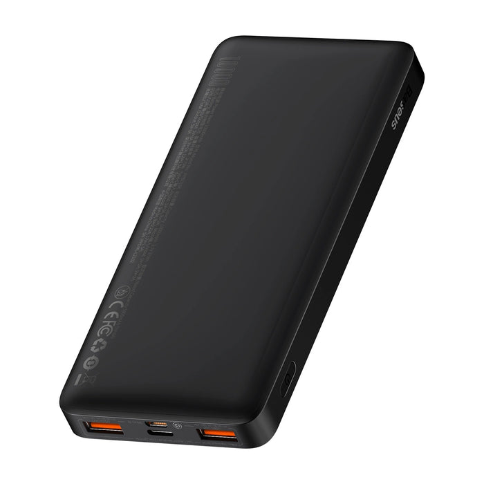 Baseus Bipow Fast Charging Power Bank 10000mAh 20W Black (Overseas Edition) + USB-A - Micro USB 0.25m Black Cable (PPBD050301)