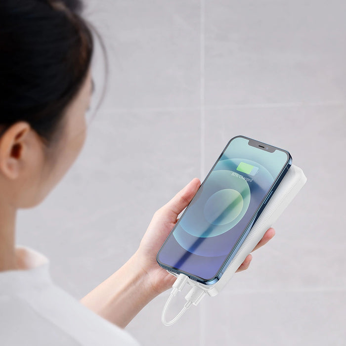 Baseus Bipow Fast Charging Power Bank 10000mAh 20W Black (Overseas Edition) + USB-A - Micro USB 0.25m Black Cable (PPBD050301)