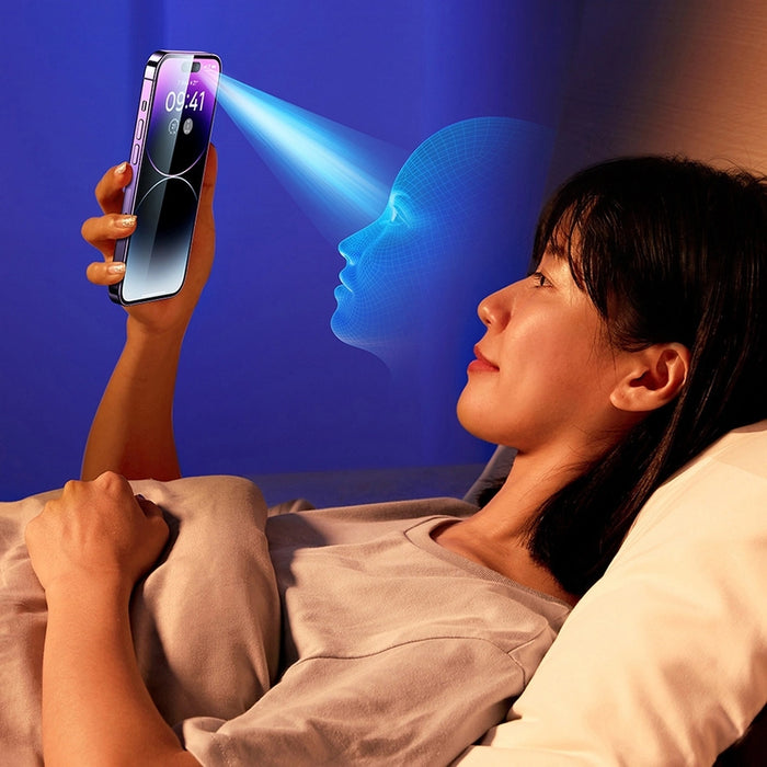 Baseus Full Screen Tempered Glass for iPhone 14 Pro Max with Speaker Cover 0.3mm + Mounting Frame