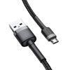 Baseus Cafule Micro USB cable 1.5A 2m (Gray + Black)