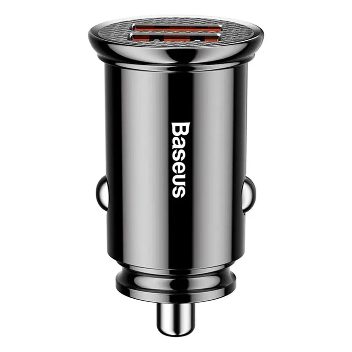 Baseus Circular 2xUSB QC3.0 5A 30W car charger (black)