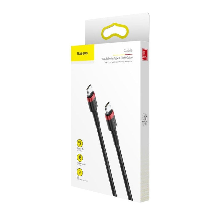 Baseus Cafule Cable USB-C PD 2.0 QC 3.0 60W 2m (Black+Red)