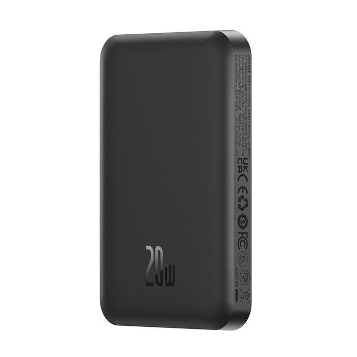 Magnetic Mini Powerbank Baseus 5000mAh, USB-C 20W (black)