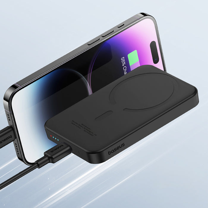Magnetic Mini Powerbank Baseus 5000mAh, USB-C 20W (black)
