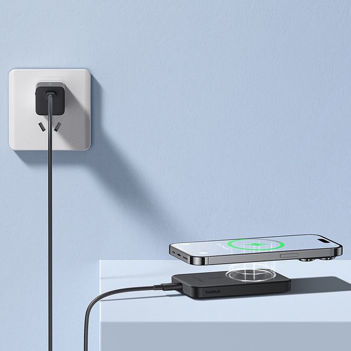 Magnetic Mini Powerbank Baseus 5000mAh, USB-C 20W (black)