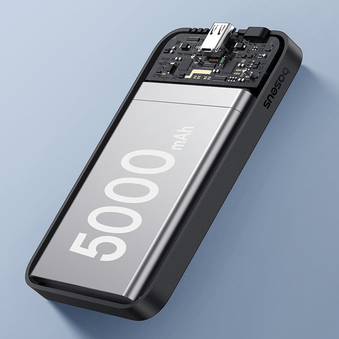 Magnetic Mini Powerbank Baseus 5000mAh, USB-C 20W (black)