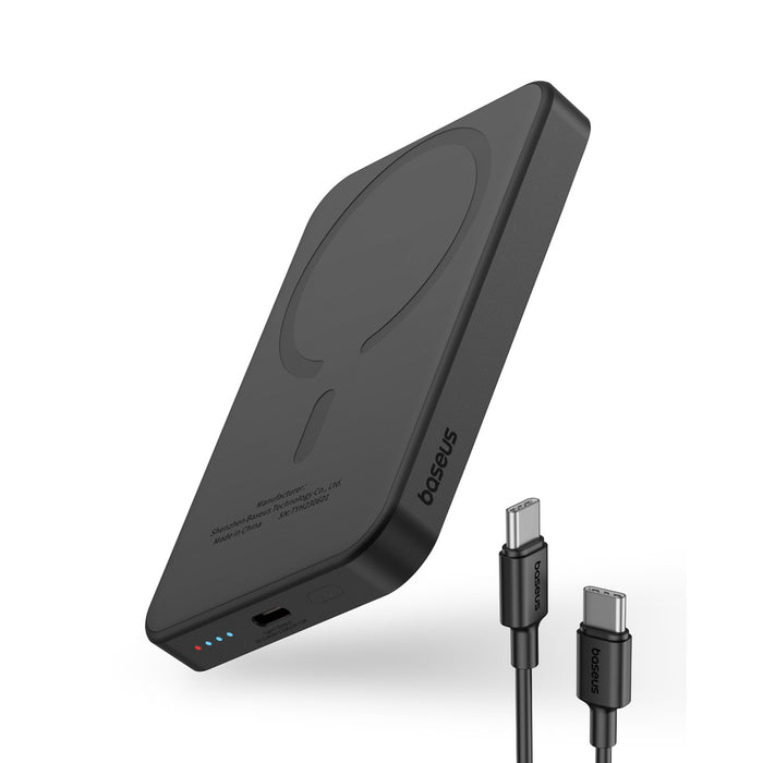 Magnetic Mini Powerbank Baseus 5000mAh, USB-C 20W (black)