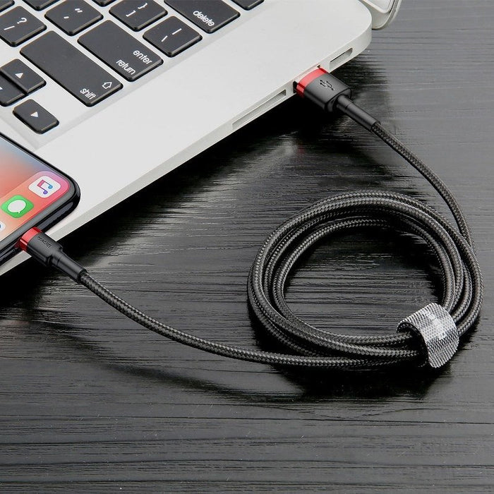 Baseus Cafule USB Lightning Cable 2,4A 0,5m (Red+Black)
