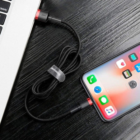 Baseus Cafule USB Lightning Cable 2,4A 0,5m (Red+Black)