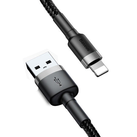 Baseus Cafule USB Lightning Cable 2.4A 0.5m (Gray+Black)