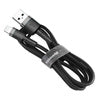 Baseus Cafule USB Lightning Cable 2,4A 1m (Gray+Black)