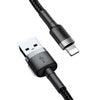 Baseus Cafule USB Lightning Cable 2,4A 1m (Gray+Black)
