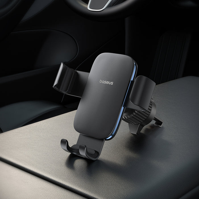 Baseus Metal Age 3 Car Phone Holder, Gravity, for Air Vent - Black