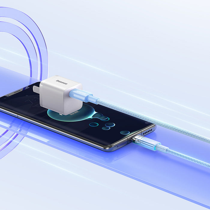 Baseus Explorer 100W USB-C - USB-C Cable with Intelligent Temperature Sensor 1m - Blue