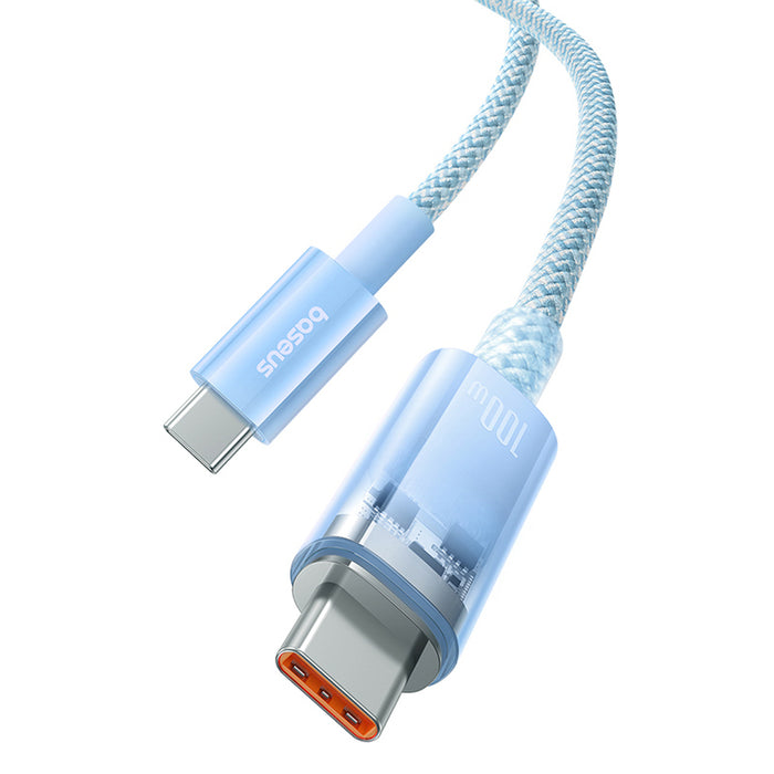 Baseus Explorer 100W USB-C - USB-C Cable with Intelligent Temperature Sensor 1m - Blue