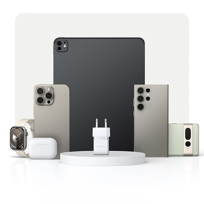 Baseus Palm 1C 20W Wall Charger (with Baseus Mini White USB-C 60W (20V/3A) 1m Cable) - White