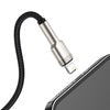 USB cable for Lightning Baseus Cafule, 2.4A, 1m (black)