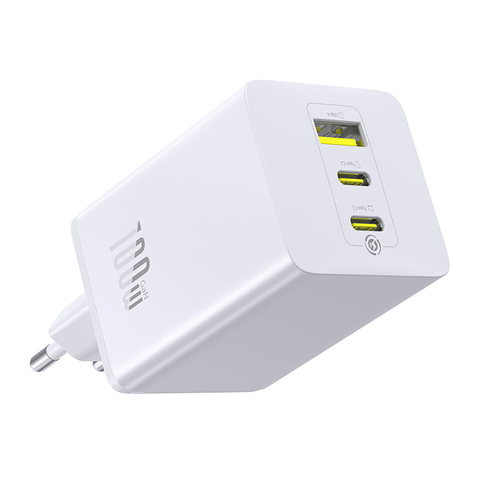 Baseus EnerFill FE11 2 x USB-C / USB-A 100W Wall Charger - White