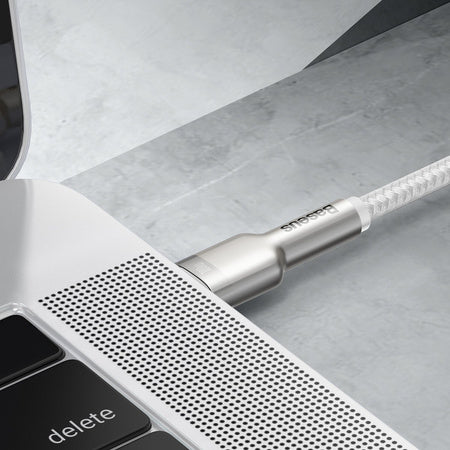 Cable USB-C to USB-C Baseus Cafule, 100W, 2m (white)